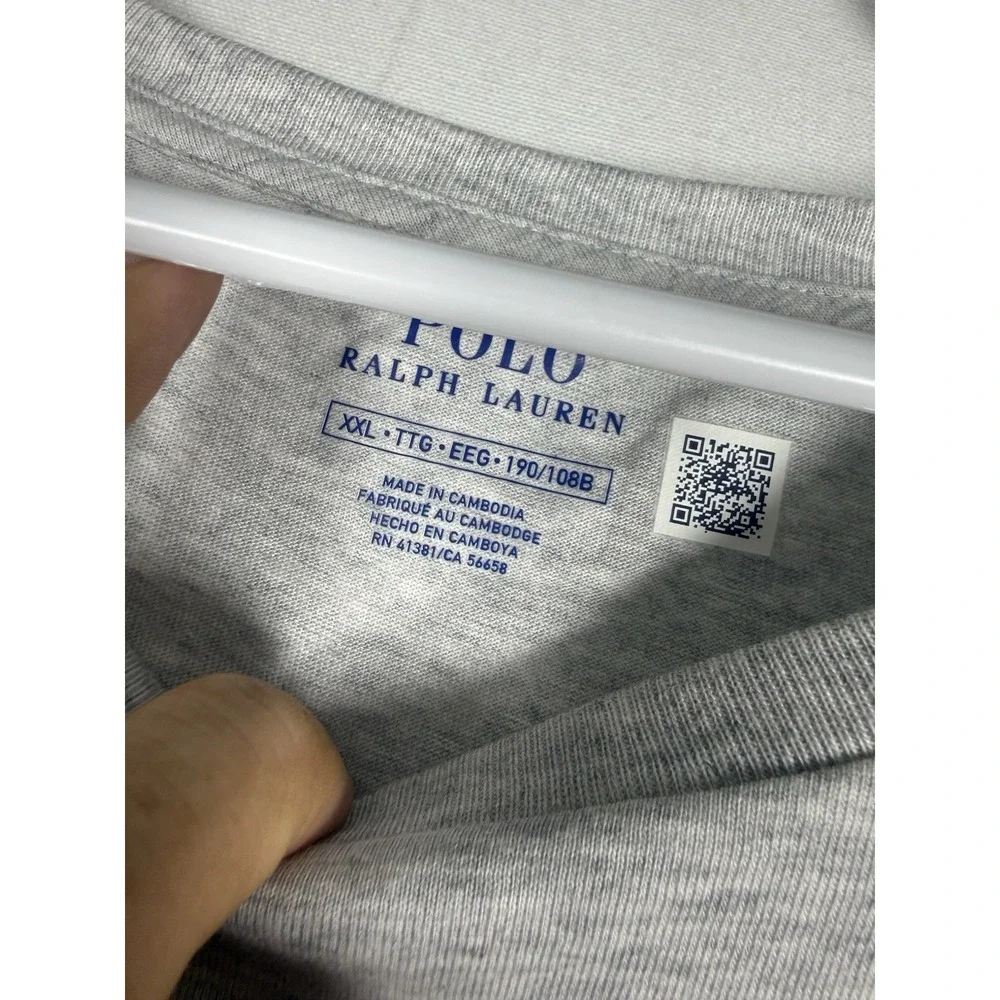 NWT Polo Ralph Lauren Shirt Mens XXL Gray T-Shirt Short Sleeve 100% Cotton